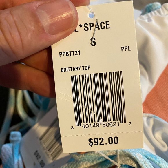 L*Space Women's $92 Brittany Gingham Bikini Swim Top- multiple sizes - Picture 4 of 8